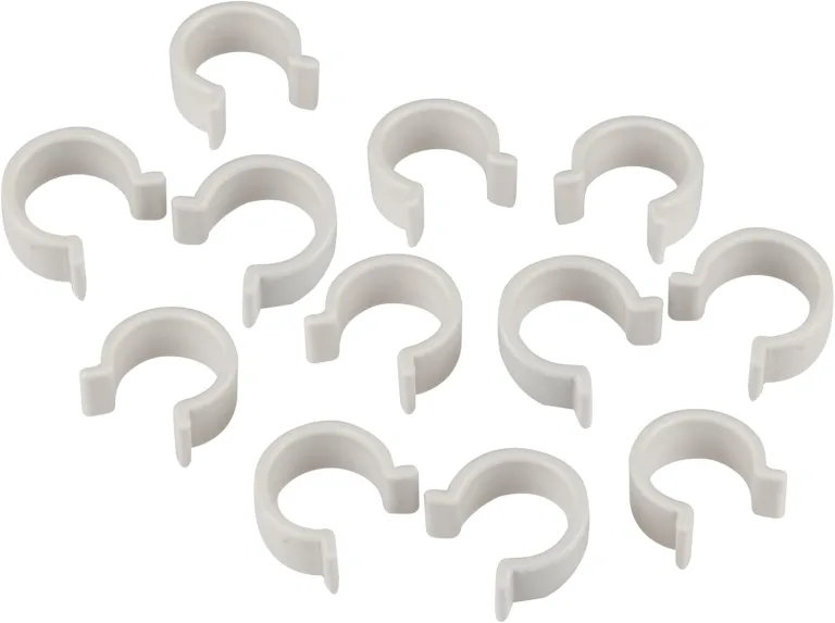 Windhager Ersatzclips für Tomatenhaus ALUSTAR, Gewächshausclips, Clips für Gewächshausfolie, Ersatz Klammern, 12 STK., weiß – Bild 1