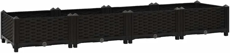 vidaXL Hochbeet Pflanzkasten Blumenkasten Gemüsebeet Pflanzbeet Blumenbeet Frühbeet Gartenbeet Pflanzkübel Blumenkübel 160x40x23cm Polypropylen – Bild 1