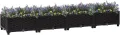 vidaXL Hochbeet Pflanzkasten Blumenkasten Gemüsebeet Pflanzbeet Blumenbeet Frühbeet Gartenbeet Pflanzkübel Blumenkübel 160x40x23cm Polypropylen - Thumbnail 3
