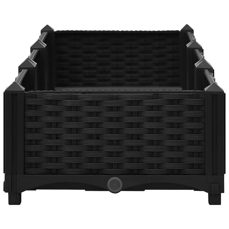 vidaXL Hochbeet Pflanzkasten Blumenkasten Gemüsebeet Pflanzbeet Blumenbeet Frühbeet Gartenbeet Pflanzkübel Blumenkübel 120x40x23cm Polypropylen – Bild 7