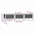 vidaXL Hochbeet Pflanzkasten Blumenkasten Gemüsebeet Pflanzbeet Blumenbeet Frühbeet Gartenbeet Pflanzkübel Blumenkübel 120x40x23cm Polypropylen - Thumbnail 3