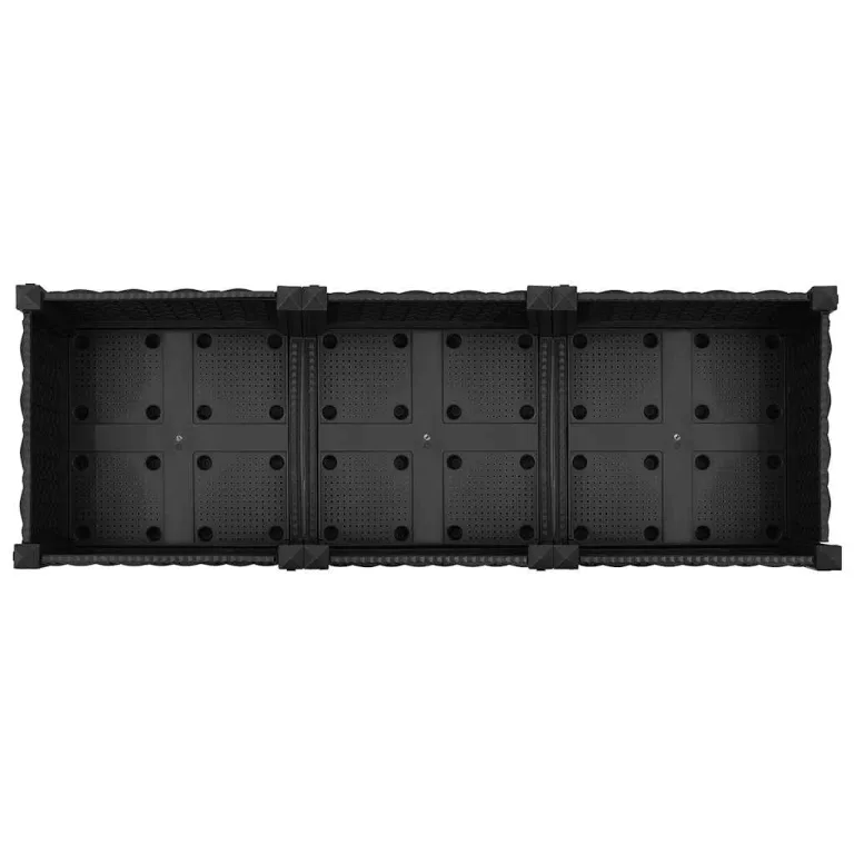 vidaXL Hochbeet Pflanzkasten Blumenkasten Gemüsebeet Pflanzbeet Blumenbeet Frühbeet Gartenbeet Pflanzkübel Blumenkübel 120x40x71cm Polypropylen – Bild 8