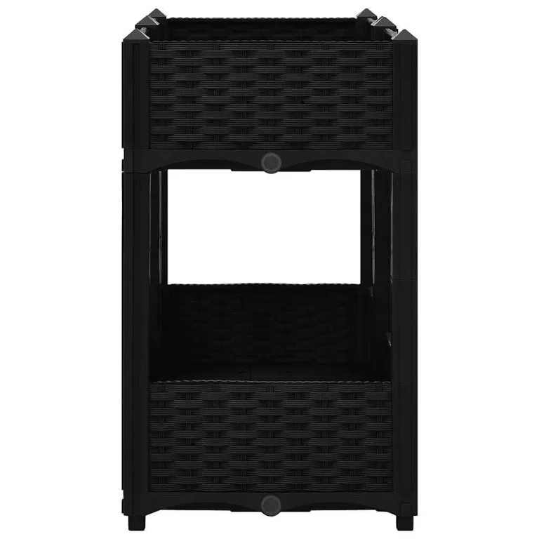 vidaXL Hochbeet Pflanzkasten Blumenkasten Gemüsebeet Pflanzbeet Blumenbeet Frühbeet Gartenbeet Pflanzkübel Blumenkübel 80x40x71cm Polypropylen – Bild 7