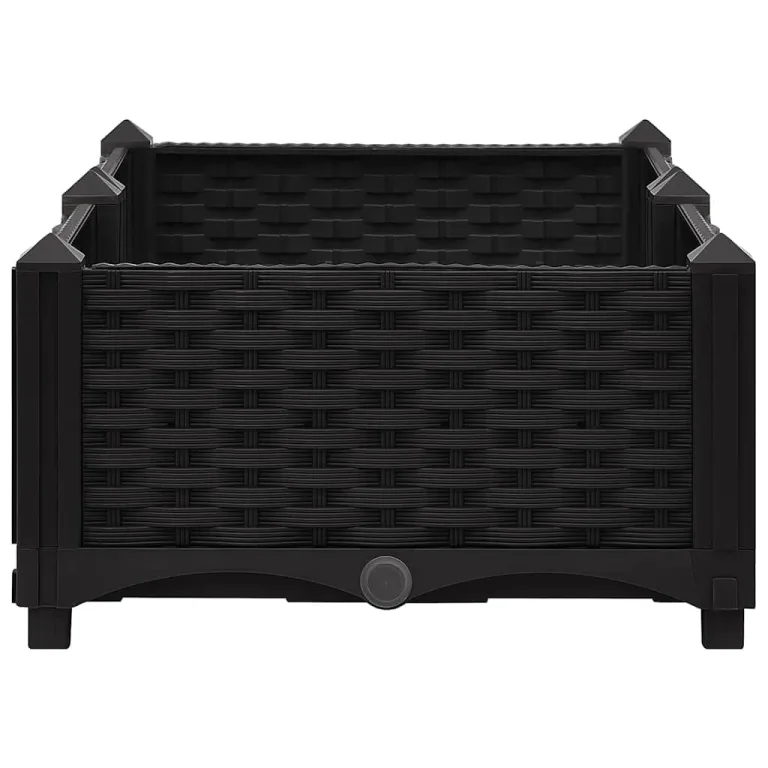 vidaXL Hochbeet Pflanzkasten Blumenkasten Gemüsebeet Pflanzbeet Blumenbeet Frühbeet Gartenbeet Pflanzkübel Blumenkübel 80x40x23cm Polypropylen – Bild 6
