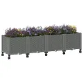 vidaXL Hochbeet Pflanzkasten Blumenkasten Gemüsebeet Pflanzbeet Blumenbeet Frühbeet Gartenbeet Pflanzkübel Blumenkübel 80x40x23cm Polypropylen - Thumbnail 10