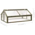 vidaXL Tannenholz Gewächshaus Aufzucht Frühbeet Frühbeetkasten Treibhaus Pflanzenhaus Gartenhaus Pflanzbeet Tomatenhaus Grau 114x80x50cm - Thumbnail 2