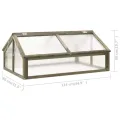 vidaXL Tannenholz Gewächshaus Aufzucht Frühbeet Frühbeetkasten Treibhaus Pflanzenhaus Gartenhaus Pflanzbeet Tomatenhaus Grau 114x80x50cm - Thumbnail 10