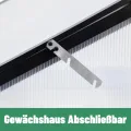 Gewächshaus Alu Frühbeet Hochbeet Tomatenhaus, Aufzuchtstation für Pflanzen Treibhaus, mit UV-Schutz Doppeldach lichtdurchlässig Scharnieren Frühbeetaufsatz, 117 x 97 x 52,5 cm, Schwarz, 10kg - Thumbnail 5