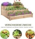 Outsunny Hochbeet 3-stufige Gartenbeet Pflanzenbeet Kräuterbeet Blumentreppe für Balkon Garten Natur Tannenholz 120 x 120 x 56 cm - Thumbnail 5