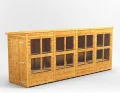 Power Schuppen aus Holz, 16 x 8 cm, Gartenhaus 16 x 8 cm - Thumbnail 3