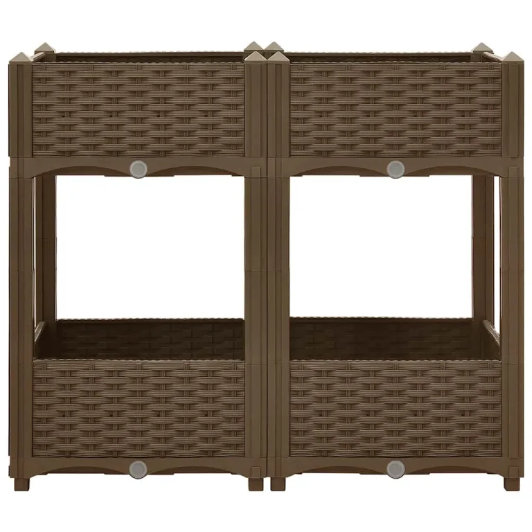 vidaXL Hochbeet Pflanzkasten Pflanzbeet Gemüsebeet Blumenbeet Blumenkasten Frühbeet Gartenbeet Blumenkübel Pflanzkübel 80x40x71cm Polypropylen – Bild 6