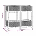 vidaXL Hochbeet Pflanzkasten Pflanzbeet Gemüsebeet Blumenbeet Blumenkasten Frühbeet Gartenbeet Blumenkübel Pflanzkübel 80x40x71cm Polypropylen - Thumbnail 3