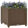 vidaXL Hochbeet Pflanzkasten Pflanzbeet Gemüsebeet Blumenbeet Blumenkasten Frühbeet Gartenbeet Blumenkübel Pflanzkübel 40x40x38cm Polypropylen - Thumbnail 2
