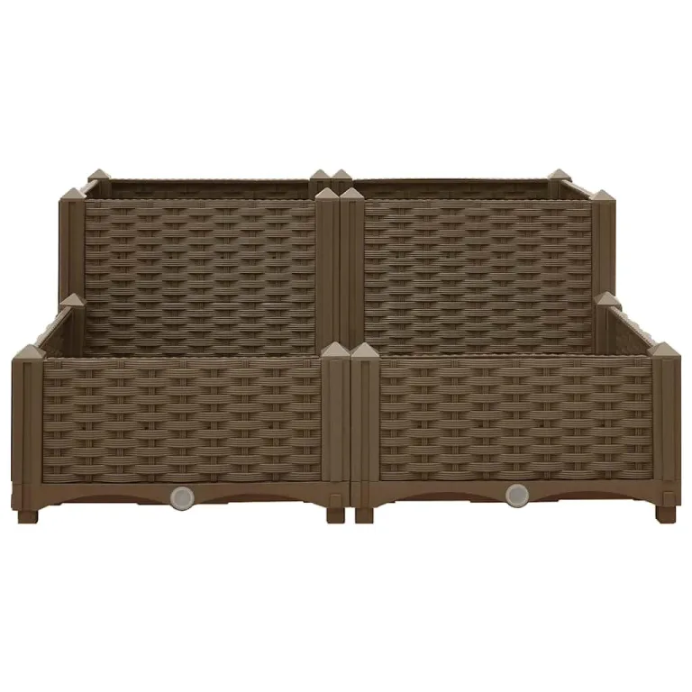 vidaXL Hochbeet Pflanzkasten Pflanzbeet Gemüsebeet Blumenbeet Blumenkasten Frühbeet Gartenbeet Blumenkübel Pflanzkübel 80x80x38cm Polypropylen – Bild 7