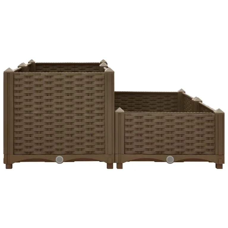vidaXL Hochbeet Pflanzkasten Pflanzbeet Gemüsebeet Blumenbeet Blumenkasten Frühbeet Gartenbeet Blumenkübel Pflanzkübel 80x80x38cm Polypropylen – Bild 8