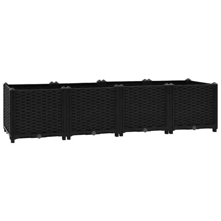 vidaXL Hochbeet Pflanzkasten Pflanzbeet Gemüsebeet Blumenbeet Blumenkasten Frühbeet Gartenbeet Blumenkübel Pflanzkübel 80x40x38cm Polypropylen – Bild 9