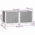 vidaXL Hochbeet Pflanzkasten Pflanzbeet Gemüsebeet Blumenbeet Blumenkasten Frühbeet Gartenbeet Blumenkübel Pflanzkübel 80x40x38cm Polypropylen - Thumbnail 2