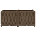 vidaXL Hochbeet Pflanzkasten Pflanzbeet Gemüsebeet Blumenbeet Blumenkasten Frühbeet Gartenbeet Blumenkübel Pflanzkübel 80x40x38cm Polypropylen - Thumbnail 5