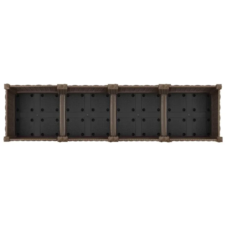 vidaXL Hochbeet Pflanzkasten Pflanzbeet Gemüsebeet Blumenbeet Blumenkasten Frühbeet Gartenbeet Blumenkübel Pflanzkübel 160x40x23cm Polypropylen – Bild 8