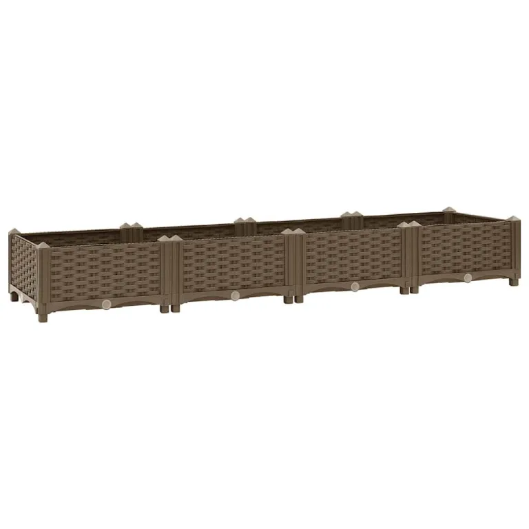 vidaXL Hochbeet Pflanzkasten Pflanzbeet Gemüsebeet Blumenbeet Blumenkasten Frühbeet Gartenbeet Blumenkübel Pflanzkübel 160x40x23cm Polypropylen – Bild 1