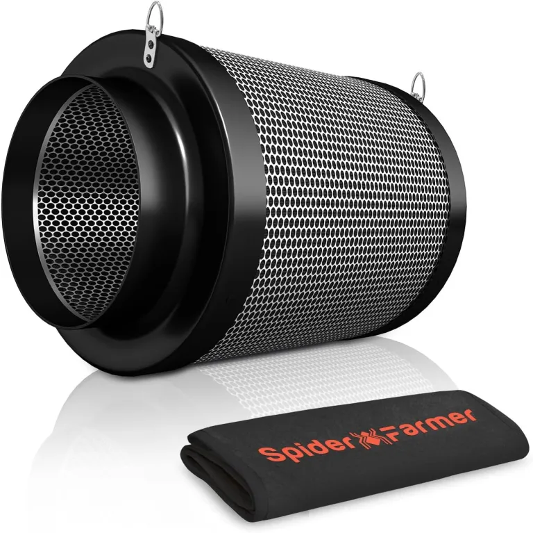 Spider Farmer Aktivkohlefilter 100mm/4 Inch Kohlefilter Air Carbon Filter, Leichtes Australische Aktivkohle für Grow Zelt Geruchskontrolle, Luftwäscher für Rohrventilator, Luftfiltration, Gewächshaus – Bild 9