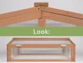 needs&wants® Frühbeet Aufsatz klein aus Holz Bausatz, Frühbeetkasten mit Abdeckung Gewächshaus mit Deckel wetterfest für Garten Balkon Outdoor, Polycarbonat, dunkel-braun - Thumbnail 4
