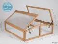 needs&wants® Frühbeet Aufsatz klein aus Holz Bausatz, Frühbeetkasten mit Abdeckung Gewächshaus mit Deckel wetterfest für Garten Balkon Outdoor, Polycarbonat, dunkel-braun - Thumbnail 5