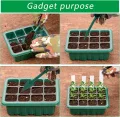 8 Stück Zimmergewächshaus Anzuchtkasten, Saatgut Starter Tray 96 Zellen Mini Gewächshaus Anzucht Set Setzling Starter Tabletts Mini-Propagator für Sämling Pflanze (Schwarz) - Thumbnail 7