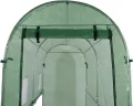 IDMarket - Hochklappbares Tomatengewächshaus 3m² grün 2 Fenster mit Moskitonetz und Reißverschlusstür - Thumbnail 6