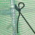 Outsunny Gartengewächshaus, 3 m², Tomatengewächshaus, Maße: 3 x 1 x 2 m (L x B x H), Tür mit Reißverschluss, aufrollbar, 2 Seiten aufrollbar, Polyethylen, hohe Dichte, Grün - Thumbnail 9