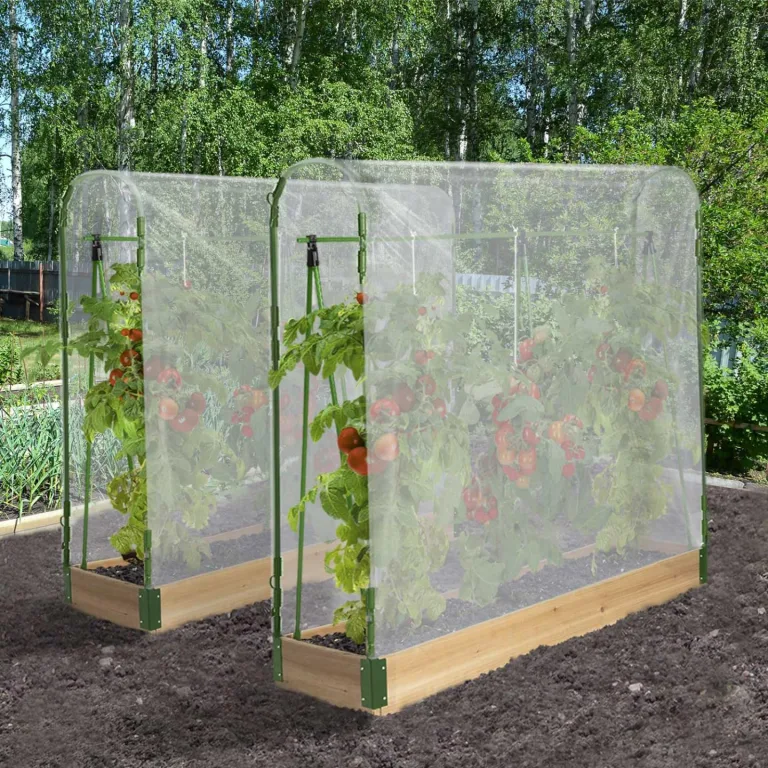 IDMarket - Duo Modulares Tomatengewächshaus Spezielles Wachstum Komplettset Plane + Stütze – Bild 4