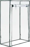 [en.casa] Tomatengewächshaus Terzigno Foliengewächshaus Garten 100 x 50 x 150 cm Tomatenhaus Balkon stabil und Winterfest PVC-Folie Transparent - Thumbnail 1