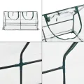 Mini Gewächshaus Laubach 120x60x60cm Foliengewächshaus für draußen Treibhaus mit Reißverschluss und 2 Fenstern Transparent - Thumbnail 6