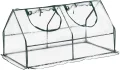 Mini Gewächshaus Laubach 120x60x60cm Foliengewächshaus für draußen Treibhaus mit Reißverschluss und 2 Fenstern Transparent - Thumbnail 1