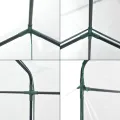 [en.casa] Gewächshaus Grünau mit Ablagen 200 x 200 x 220 cm Foliengewächshaus mit aufrollbarer Tür Pflanzhaus Treibhaus Stahlrahmen Transparent - Thumbnail 7