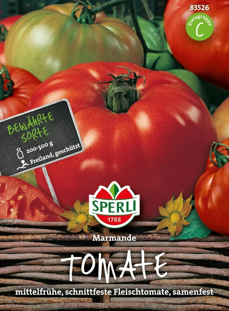83526 Sperli Premium Tomaten Samen Marmande | Fleischtomaten Samen | Tomatensamen Ochsenherz | Tomatensamen | Tomatensamen alte Sorten Freiland | Tomatensamen Resistent | Ochsenherz Tomatensamen – Bild 1