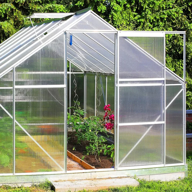 LARS360 14 Stück Polycarbonat Hohlkammerstegplatten Ersatzplatten 1210x605x4mm ca. 10,25 m² Doppelstegplatte Stoßsicheren und UV-Beständigen für Gewächshaus Gartenbau Carports – Bild 9