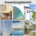 LARS360 14 Stück Polycarbonat Hohlkammerstegplatten Ersatzplatten 1210x605x4mm ca. 10,25 m² Doppelstegplatte Stoßsicheren und UV-Beständigen für Gewächshaus Gartenbau Carports - Thumbnail 7