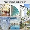 LARS360 14 Stück Polycarbonat Hohlkammerstegplatten Ersatzplatten 1210x605x4mm ca. 10,25 m² Doppelstegplatte Stoßsicheren und UV-Beständigen für Gewächshaus Gartenbau Carports - Thumbnail 2