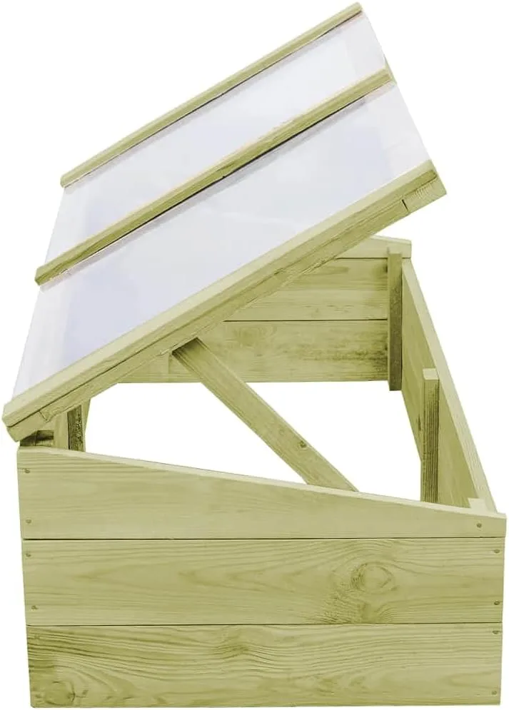 Gewächshaus, Wintergarten Bausatz, Tomatenhaus, Treibhaus, Garten, Greenhouse, Gartengewächshäuser, Anlehngewächshaus, Imprägniertes Kiefernholz 100 x 50 x 35 cm – Bild 6