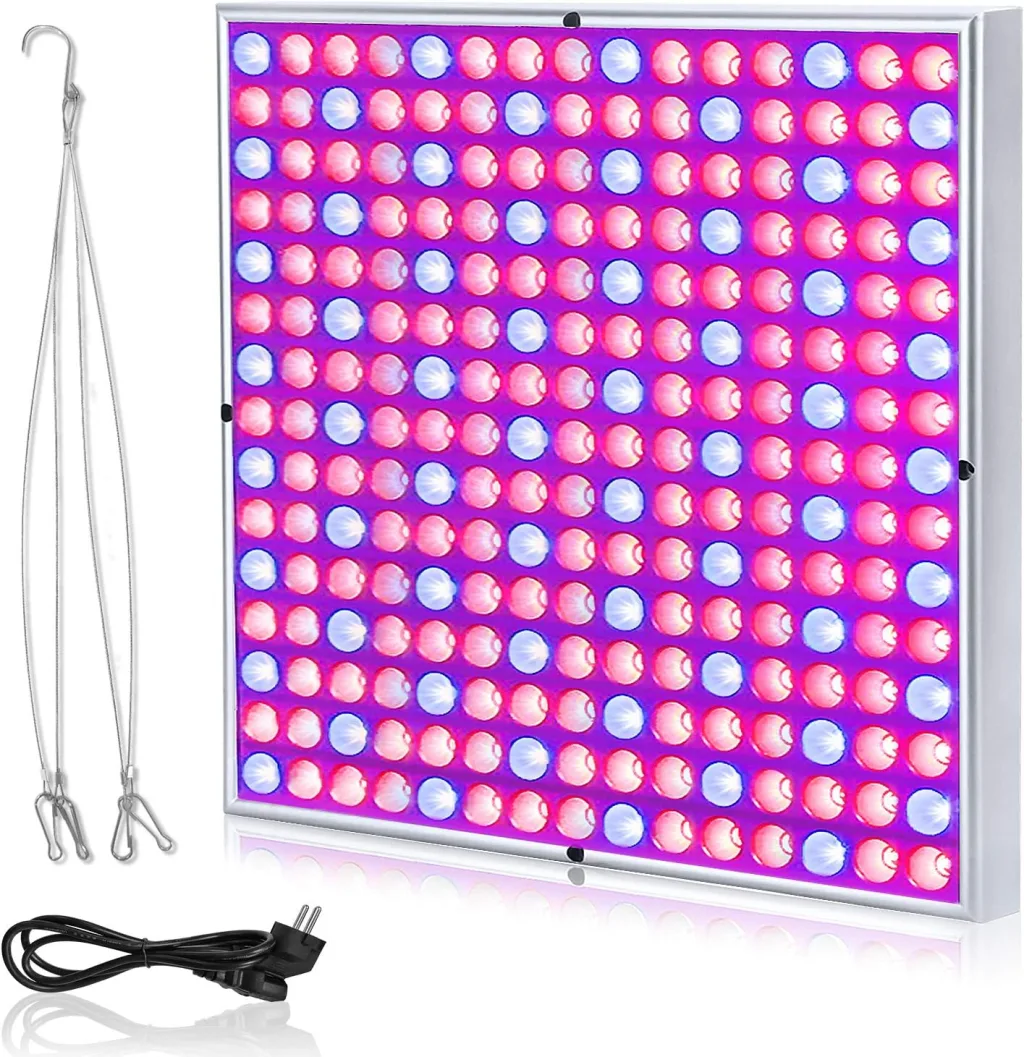 NAIZY 45W Pflanzenlampe 225LEDs Pflanzenleuchte LED Pflanzenlicht Rot&Blau vollspektrum Wachstumslampe 1.5m Kabellänge Innengarten Wachsen-Hängeleuchte, 310 * 310 * 35mm