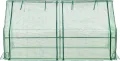 Mini Gewächshaus Nissewaard 180x90x90cm Foliengewächshaus für draußen Treibhaus mit Reißverschluss und 2 Fenstern Gitternetzfolie Grün - Thumbnail 6