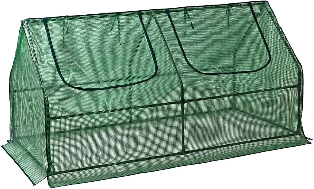 Gewächshaus Frühbeet Treibhaus Pflanzhaus Foliengewächshaus 180x90x90 cm grün