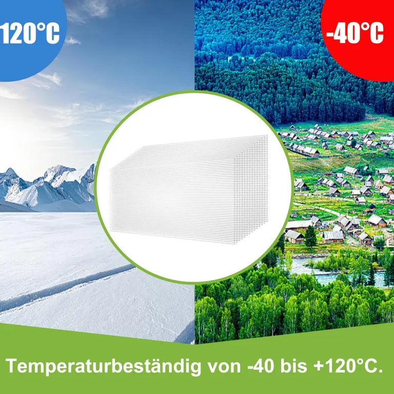 14er Polycarbonat Doppelstegplatte Hohlkammerstegplatten 605x1210x4mm Gesamtfläche 10,25 m² Stegplatte Gewächshausplatte inkl.50 Klammern & 50 Z-Clips – Bild 5