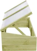 MOONAIRY Gewächshaus, Wintergarten Bausatz, Tomatenhaus, Treibhaus, Garten, Greenhouse, Gartengewächshäuser, Anlehngewächshaus, Imprägniertes Kiefernholz 100 x 50 x 35 cm - Thumbnail 6