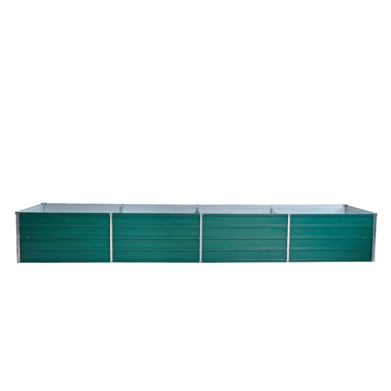 ESTEXO Hochbeet Metall Pflanzbeet Gemüsebeet Stahl Beet Pflanzkasten Blumenbeet Garten Verzinkt Gartenbeet RAL6005 (Moosgrün) 320x80x45 cm – Bild 4
