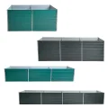 ESTEXO Hochbeet Metall Pflanzbeet Gemüsebeet Stahl Beet Pflanzkasten Blumenbeet Garten Verzinkt Gartenbeet RAL6005 (Moosgrün) 320x80x45 cm - Thumbnail 2