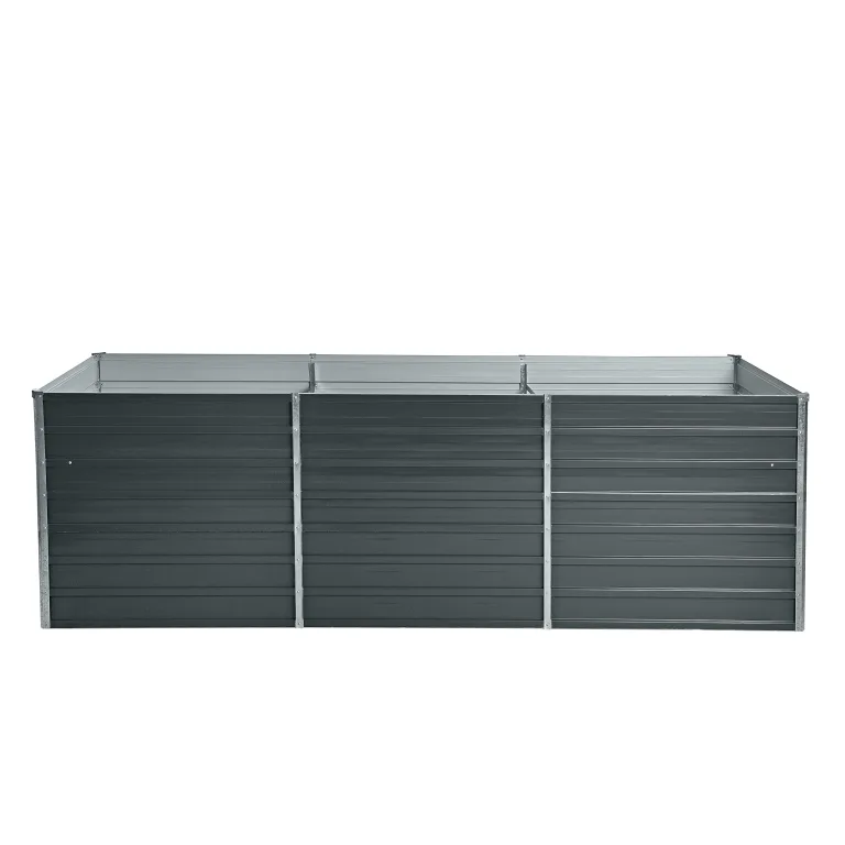 ESTEXO Hochbeet Metall Pflanzbeet Gemüsebeet Stahl Beet Pflanzkasten Blumenbeet Garten Verzinkt Gartenbeet RAL7016 (Anthrazitgrau) 240x80x77 cm – Bild 9