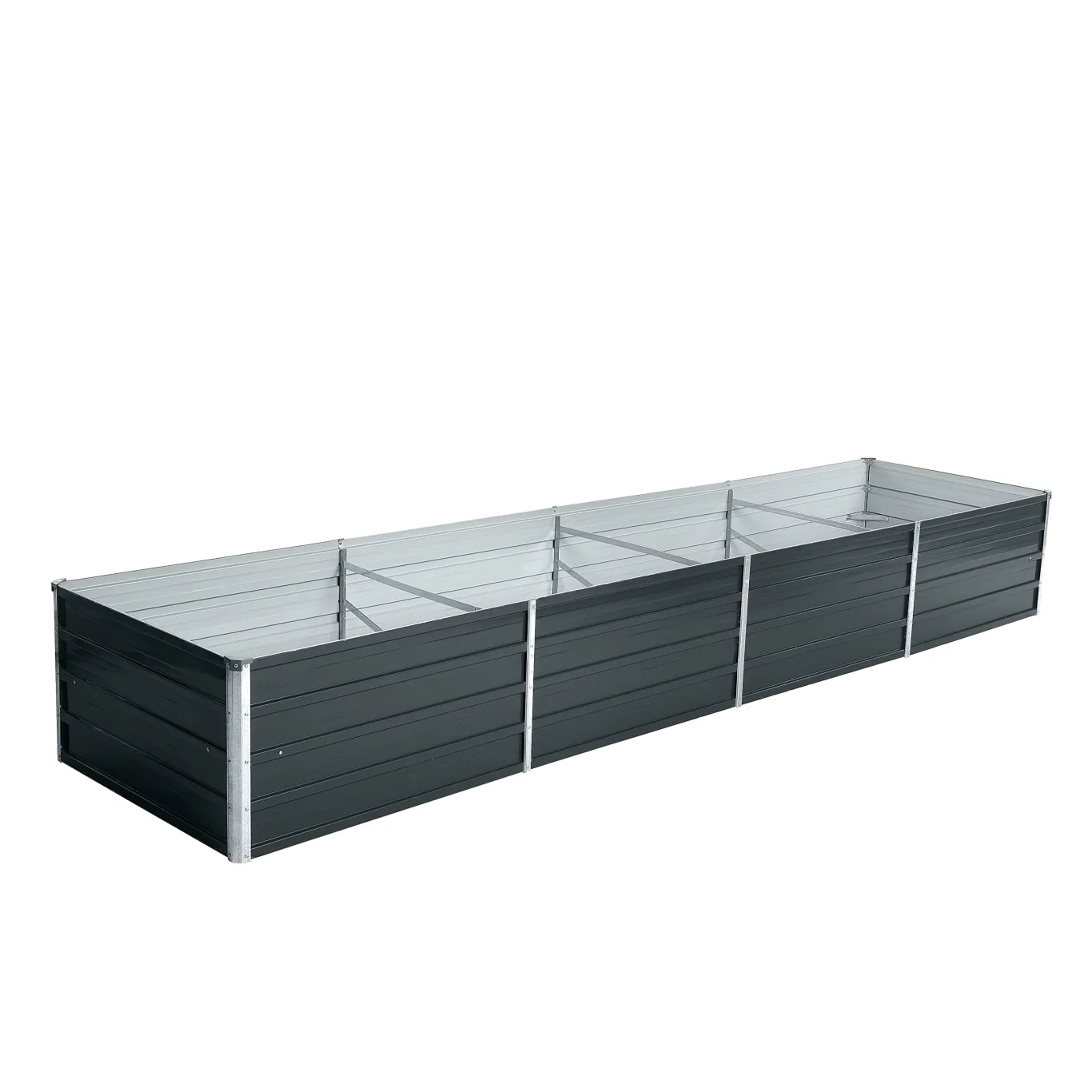 ESTEXO Hochbeet Metall Pflanzbeet Gemüsebeet Stahl Beet Pflanzkasten Blumenbeet Garten Verzinkt Gartenbeet RAL7016 (Anthrazitgrau) 320x80x45 cm - Bild 1