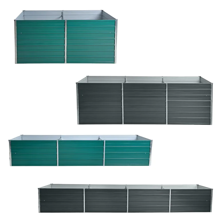 ESTEXO Hochbeet Metall Pflanzbeet Gemüsebeet Stahl Beet Pflanzkasten Blumenbeet Garten Verzinkt Gartenbeet RAL7016 (Anthrazitgrau) 320x80x45 cm – Bild 2